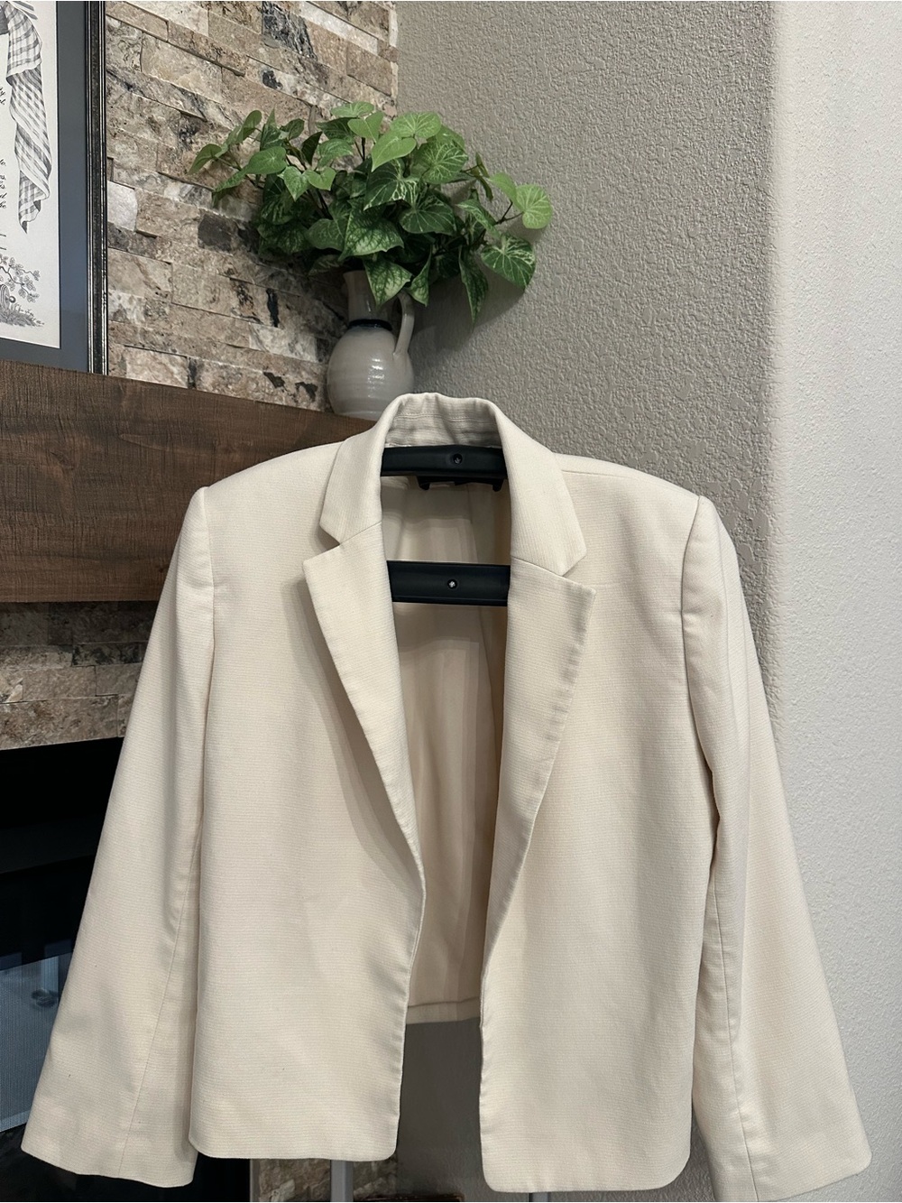 Ann Taylor Cream Open Front Women's Blazer